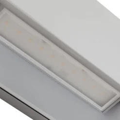 Lucande LED buiten wandlamp Meja, grijs, aluminium, 27cm, IP54