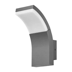 Lucande LED buiten wandlamp Timm, 20 cm, antraciet, IP54