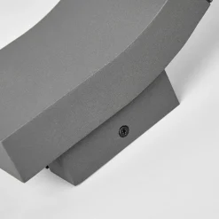 Lucande LED buiten wandlamp Timm, 20 cm, antraciet, IP54