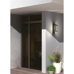 Lucande LED buiten wandlamp Ferdinand, set van 2, grijs, 38 cm