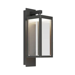 Lucande LED buiten wandlamp Ferdinand, set van 2, grijs, 38 cm