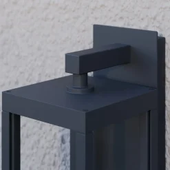 Lucande LED buiten wandlamp Ferdinand, set van 2, grijs, 38 cm