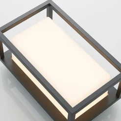 Lucande LED buiten wandlamp Ilirian, antraciet, aluminium, 15 cm