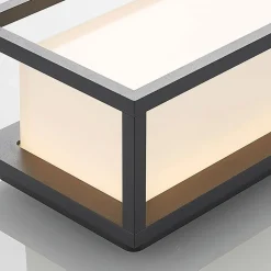 Lucande LED buiten wandlamp Ilirian, antraciet, aluminium, 15 cm