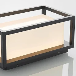 Lucande LED buiten wandlamp Ilirian, antraciet, aluminium, 15 cm