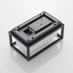 Lucande LED buiten wandlamp Ilirian, antraciet, aluminium, 15 cm