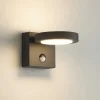 Lucande LED buiten wandlamp Belna, metaal, sensor, IP54