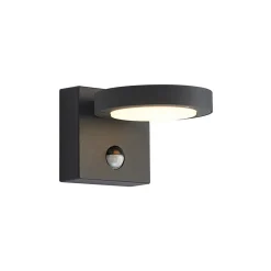 Lucande LED buiten wandlamp Belna, metaal, sensor, IP54