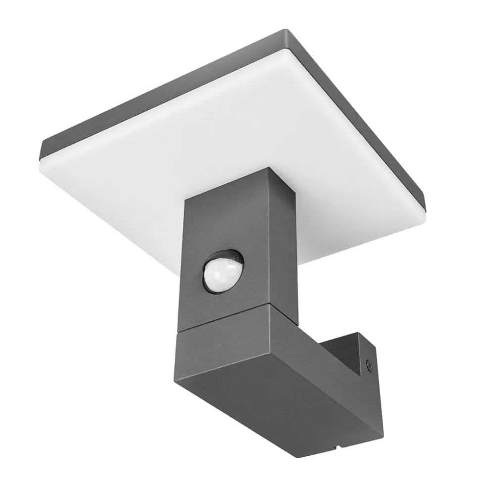 Lucande LED buiten wandlamp Olesia, 15 cm, sensor, IP54