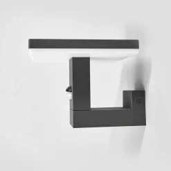 Lucande LED buiten wandlamp Olesia, 15 cm, sensor, IP54