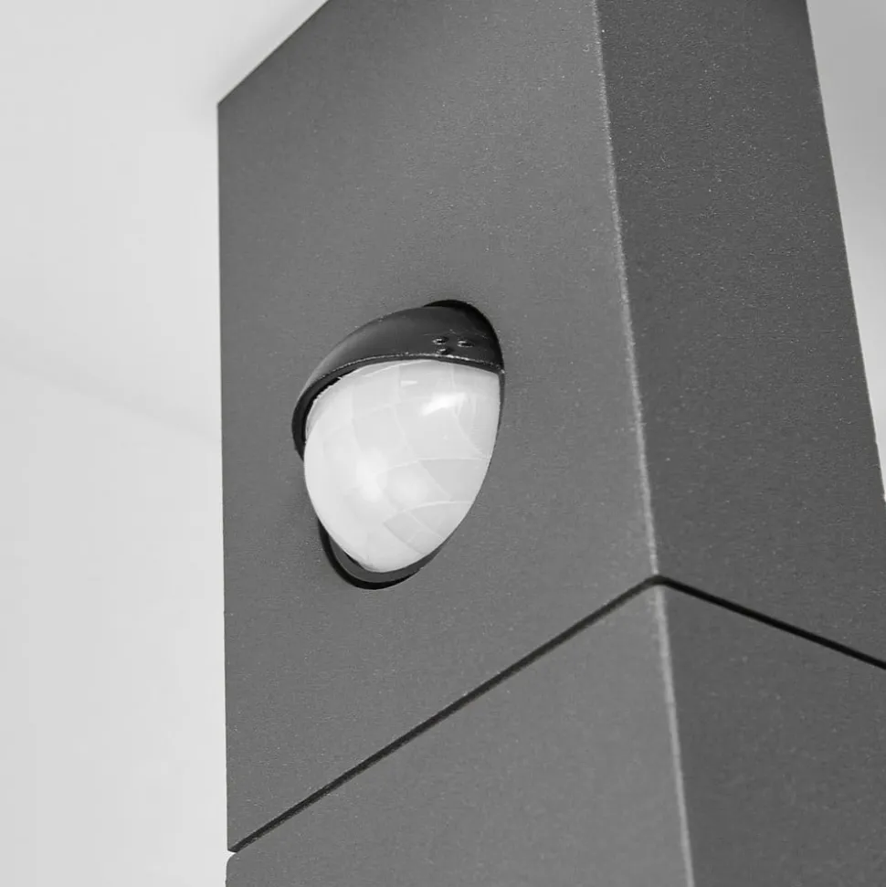 Lucande LED buiten wandlamp Olesia, 15 cm, sensor, IP54