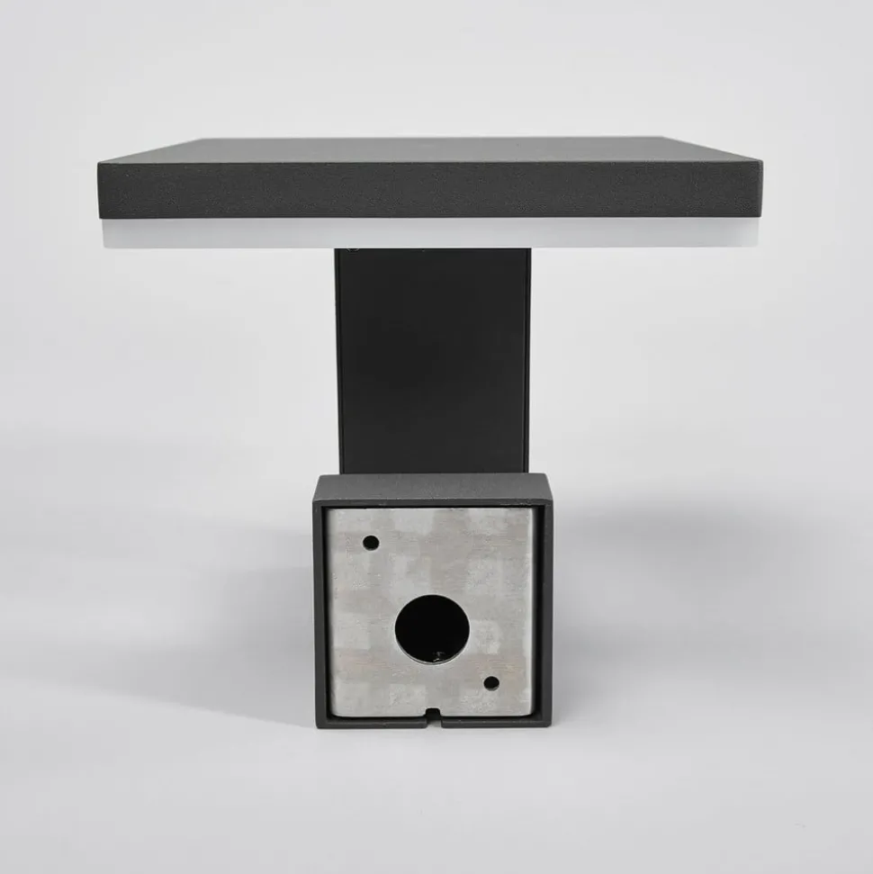 Lucande LED buiten wandlamp Olesia, 15 cm, sensor, IP54