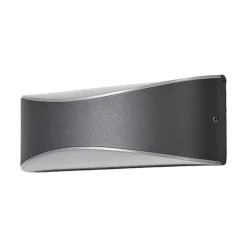 Lucande LED buiten wandlamp Akira, antraciet, metaal, 23cm