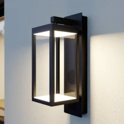 Lucande LED buiten wandlamp Ferdinand, antraciet Luidspreker