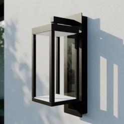 Lucande LED buiten wandlamp Ferdinand, antraciet Luidspreker