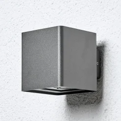 Lucande LED buiten wandlamp Aaron, antraciet, IP54, omhoog/omlaag