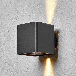 Lucande LED buiten wandlamp Aaron, antraciet, IP54, omhoog/omlaag