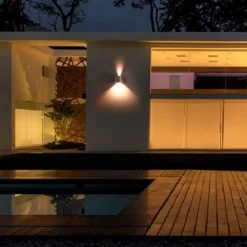 Lucande LED buiten wandlamp Aaron, antraciet, IP54, omhoog/omlaag