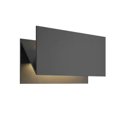 Lucande LED buiten wandlamp Meja, zwart, metaal, IP54