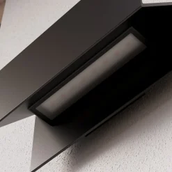 Lucande LED buiten wandlamp Meja, zwart, metaal, IP54