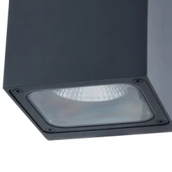 Lucande LED buiten wandlamp Merjem, 12 cm, omhoog/omlaag, IP54