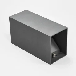 Lucande LED buiten wandlamp Mikka, 17 cm, antraciet, 2-lamps.