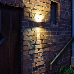 Lucande LED buiten wandlamp Jarno, roest, metaal, 9cm