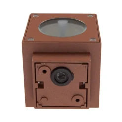 Lucande LED buiten wandlamp Jarno, roest, metaal, 9cm