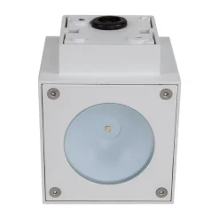 Lucande LED buiten wandlamp Jarno, wit, metaal, 9cm