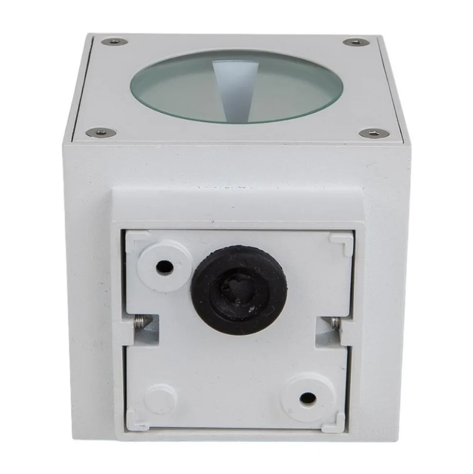 Lucande LED buiten wandlamp Jarno, wit, metaal, 9cm