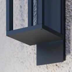 Lucande LED buiten wandlamp Ferdinand, set van 3, grijs, 38 cm