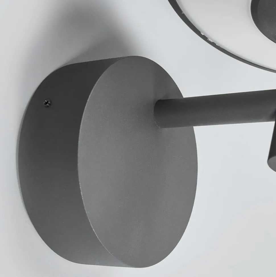 Lucande LED buiten wandlamp Fenia, antraciet, aluminium, IP65