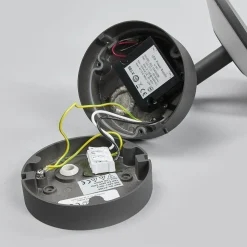 Lucande LED buiten wandlamp Fenia, antraciet, aluminium, IP65