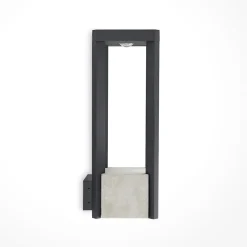 Lucande LED buiten wandlamp Kalisa, IP65, grijs, metaal