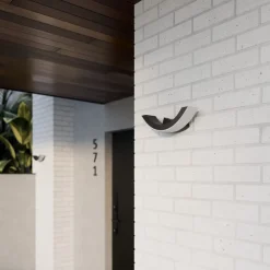 Lucande LED buiten wandlamp Half, 30 cm, antraciet, IP54