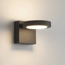 Lucande LED buiten wandlamp Belna, metaal, IP65, antraciet