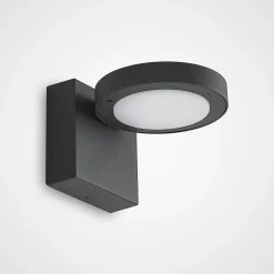 Lucande LED buiten wandlamp Belna, metaal, IP65, antraciet
