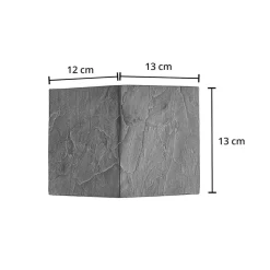 Lucande LED buiten wandlamp Naja, leisteen look