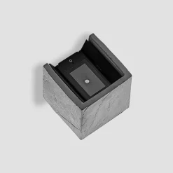 Lucande LED buiten wandlamp Naja, leisteen look