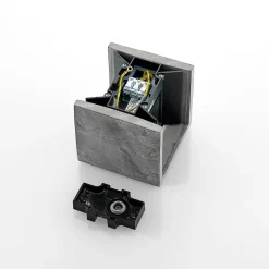 Lucande LED buiten wandlamp Naja, leisteen look