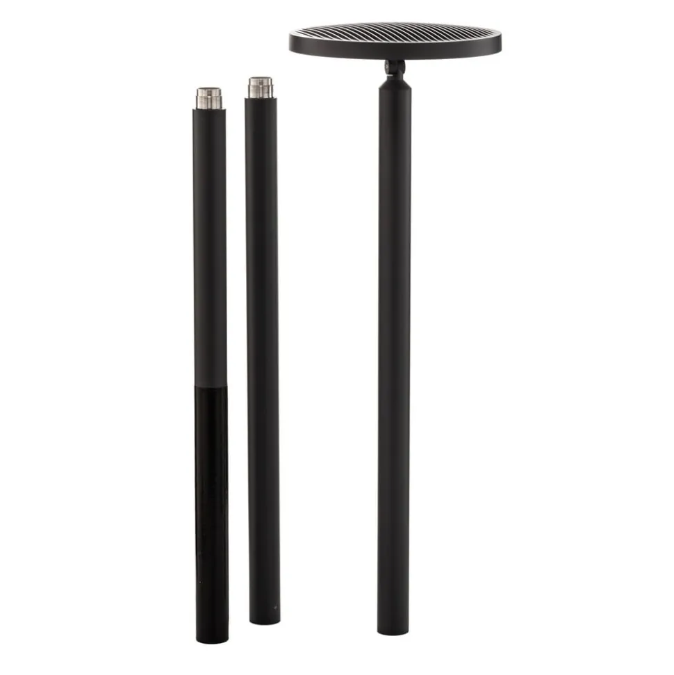 Lucande LED buitenlamp Akito, antraciet, 220 cm, IP54