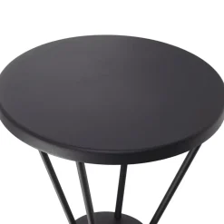 Lucande LED buitenlamp Elario, 222 cm, zwart, aluminium