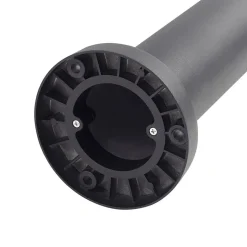 Lucande LED buitenlamp Elario, 222 cm, zwart, aluminium