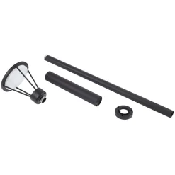 Lucande LED buitenlamp Elario, 222 cm, zwart, aluminium