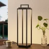 Lucande LED buitenlamp Elaja, zwart, oplaadbare batterij, USB, dimbaar