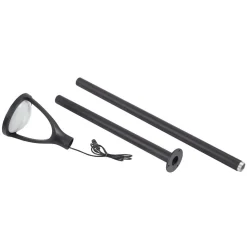 Lucande LED buitenlamp Filor, zwart, aluminium, 250 cm