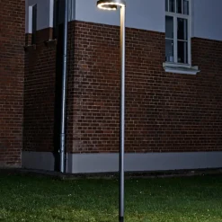 Lucande LED buitenlamp Jannis, antraciet, metaal, 200cm