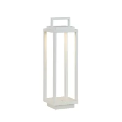 Lucande LED buitenlamp Mirina, wit, oplaadbare batterij, touchdimmer