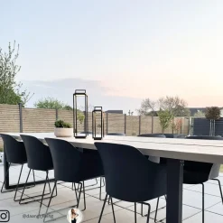 Lucande LED buitenlamp Mirina, zwart, oplaadbare batterij, touchdimmer