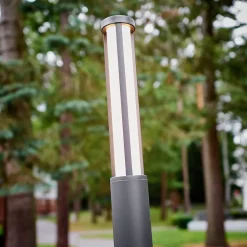 Lucande LED buitenlamp Sidny, 220 cm, antraciet, IP54